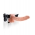 Телесный полый страпон с вибрацией Vibrating Hollow Strap-On with Balls - 24 см. - Pipedream - купить с доставкой в Первоуральске