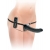 Черный страпон с вагинальной пробкой Deluxe Vibrating Penetrix Strap-On - 19 см. - Pipedream - купить с доставкой в Первоуральске