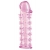 Гелевая розовая насадка на фаллос с шипами - 12 см. - Toyfa Basic - в Первоуральске купить с доставкой
