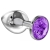 Малая серебристая анальная пробка Diamond Purple Sparkle Small с фиолетовым кристаллом - 7 см. - Lola Games - купить с доставкой в Первоуральске