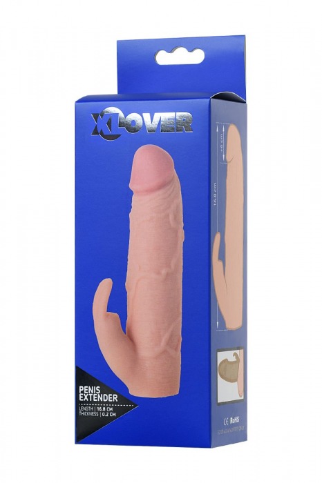 Телесная насадка Toyfa XLover для увеличения размера - 16,8 см. - ToyFa - в Первоуральске купить с доставкой