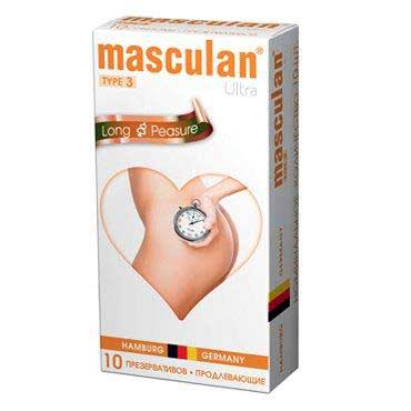 Розовые презервативы Masculan Ultra Long Pleasure с колечками, пупырышками и продлевающим эффектом - 10 шт. - Masculan - купить с доставкой в Первоуральске