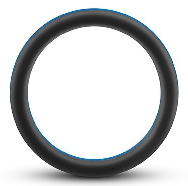 Черно-синее эрекционное кольцо Silicone Go Pro Cock Ring - Blush Novelties - в Первоуральске купить с доставкой