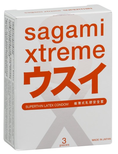 Ультратонкие презервативы Sagami Xtreme SUPERTHIN - 3 шт. - Sagami - купить с доставкой в Первоуральске