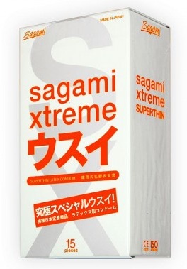 Ультратонкие презервативы Sagami Xtreme SUPERTHIN - 15 шт. - Sagami - купить с доставкой в Первоуральске