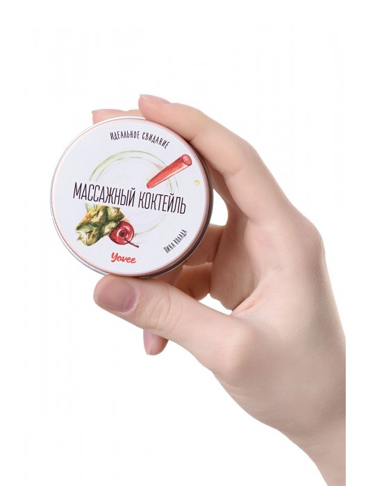 Массажная свеча «Массажный коктейль» с ароматом пина колады - 30 мл. - ToyFa - купить с доставкой в Первоуральске