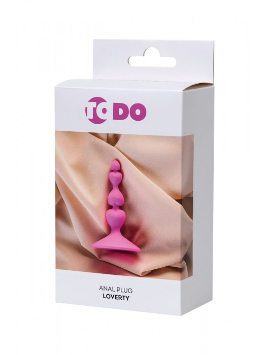 Розовая силиконовая анальная пробка Loverty - 8 см. - ToyFa