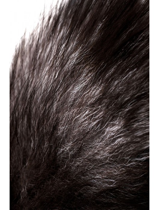 Серебристая металлическая анальная втулка с хвостом чернобурой лисы - размер S - ToyFa - купить с доставкой в Первоуральске