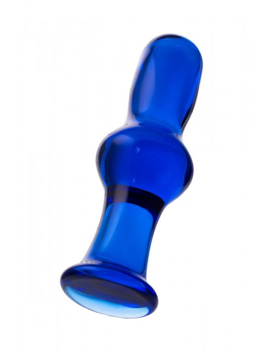 Голубая стеклянная анальная втулка - 12 см. - Sexus