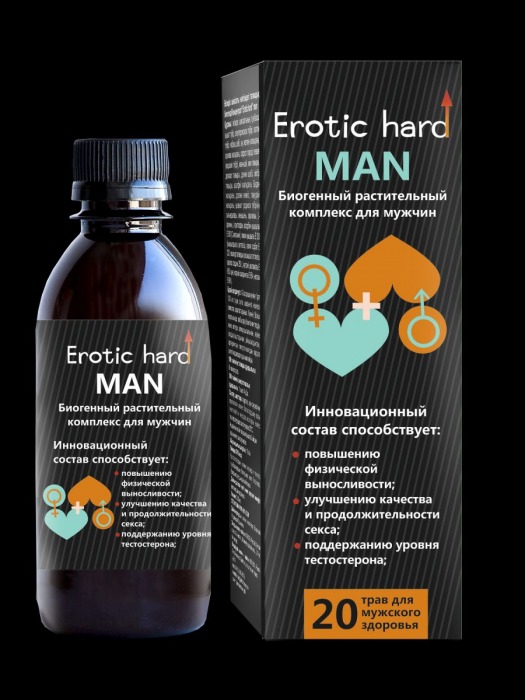 Мужской биогенный концентрат для усиления эрекции Erotic hard Man - 250 мл. - Erotic Hard - купить с доставкой в Первоуральске