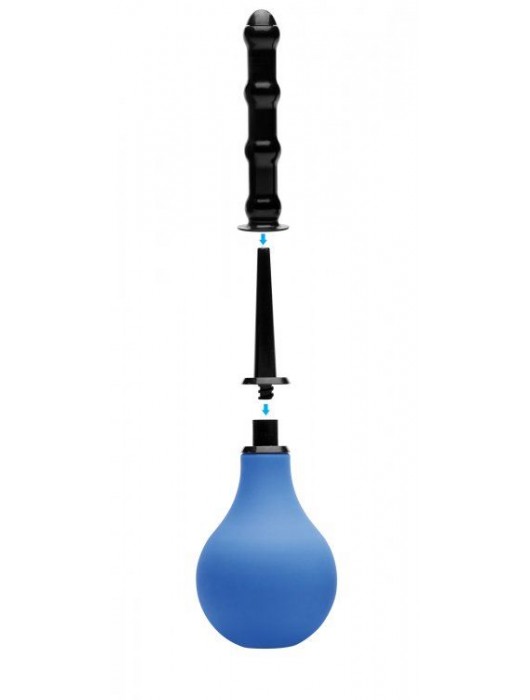 Анальный душ с 3 насадками Premium One-way Valve Anal Douche Set - XR Brands - купить с доставкой в Первоуральске