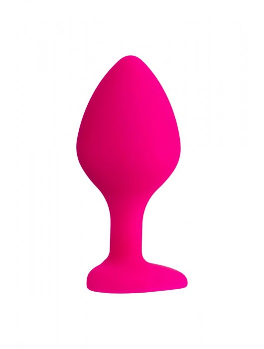 Розовая анальная втулка Diamond Heart с прозрачным кристаллом - 8 см. - ToyFa - купить с доставкой в Первоуральске