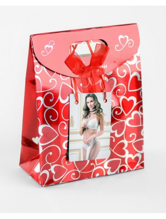 Бело-красный ошейник из натуральной кожи с нежным мехом - БДСМ Арсенал - купить с доставкой в Первоуральске