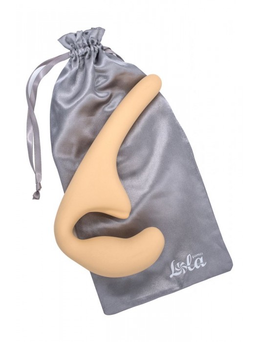 Бежевый безремневой страпон Seduction - 20,5 см. - Lola Games - купить с доставкой в Первоуральске