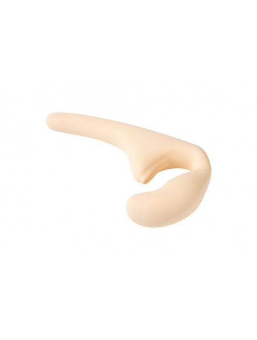 Бежевый безремневой страпон Seduction - 20,5 см. - Lola Games - купить с доставкой в Первоуральске