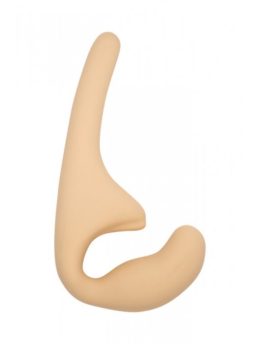 Бежевый безремневой страпон Seduction - 20,5 см. - Lola Games - купить с доставкой в Первоуральске