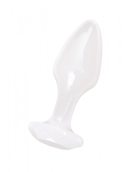 Белая акриловая анальная втулка - 9,5 см. - Toyfa Basic
