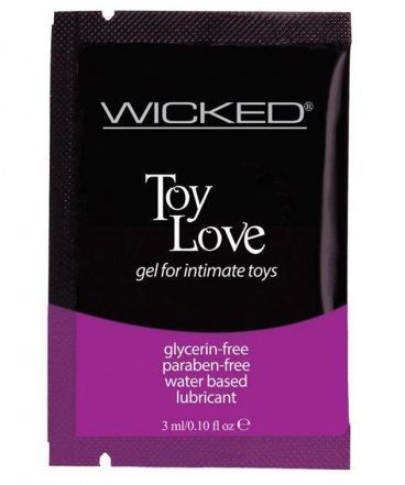 Лубрикант на водной основе для использования с игрушками WICKED Toy Love - 3 мл. - Wicked - купить с доставкой в Первоуральске