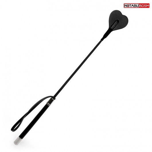 Черный стек с наконечником-сердечком - 54 см. - Notabu - купить с доставкой в Первоуральске