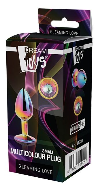 Голографическая анальная втулка с радужным кристаллом - 7,1 см. - Dream Toys - купить с доставкой в Первоуральске