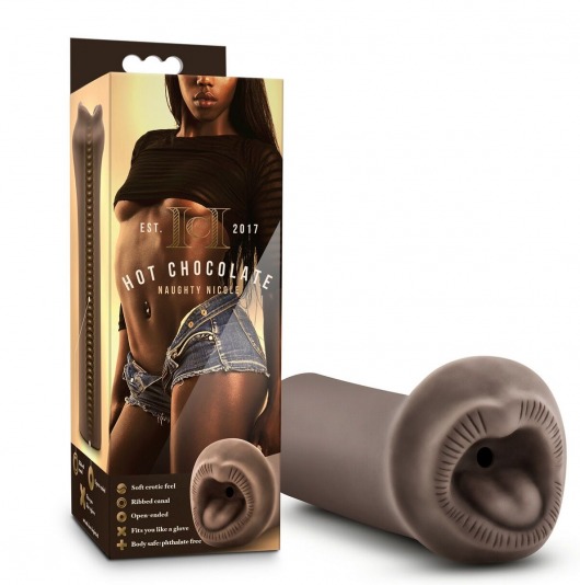 Коричневый мастурбатор-ротик Naughty Nicole - Blush Novelties - в Первоуральске купить с доставкой