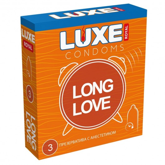 Презервативы с продлевающим эффектом LUXE Royal Long Love - 3 шт. - Luxe - купить с доставкой в Первоуральске