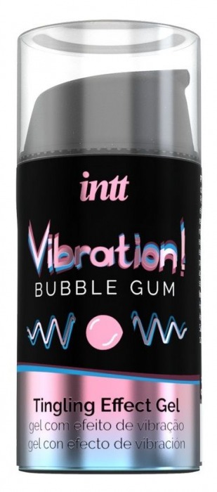 Жидкий интимный гель с эффектом вибрации Vibration! Bubble Gum - 15 мл. - INTT - купить с доставкой в Первоуральске