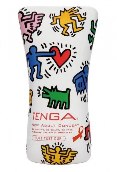 Мастурбатор-туба Keith Haring Soft Tube CUP - Tenga - в Первоуральске купить с доставкой