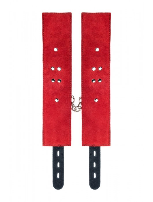 Красно-черные оковы на ноги из кожи - ToyFa - купить с доставкой в Первоуральске