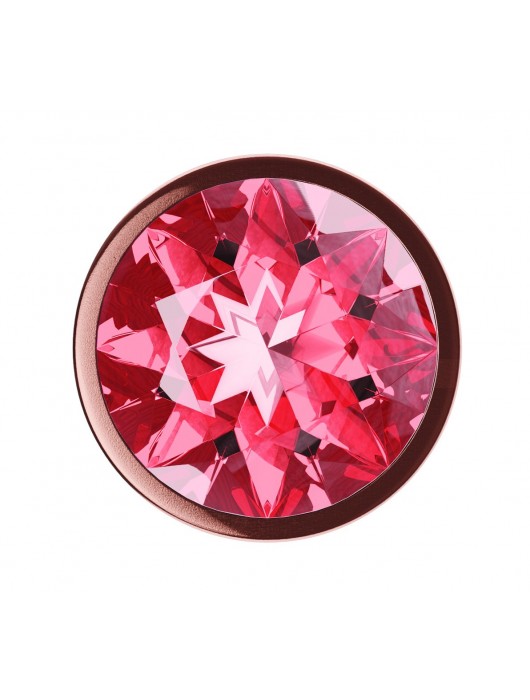 Пробка цвета розового золота с малиновым кристаллом Diamond Ruby Shine L - 8,3 см. - Lola Games - купить с доставкой в Первоуральске
