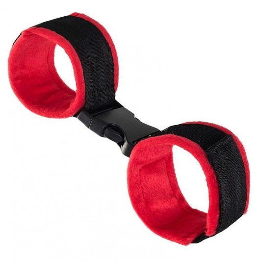 Красно-черные велюровые оковы Anonymo - ToyFa - купить с доставкой в Первоуральске Красно-черные велюровые оковы Anonymo - ToyFa - купить с доставкой в Первоуральске