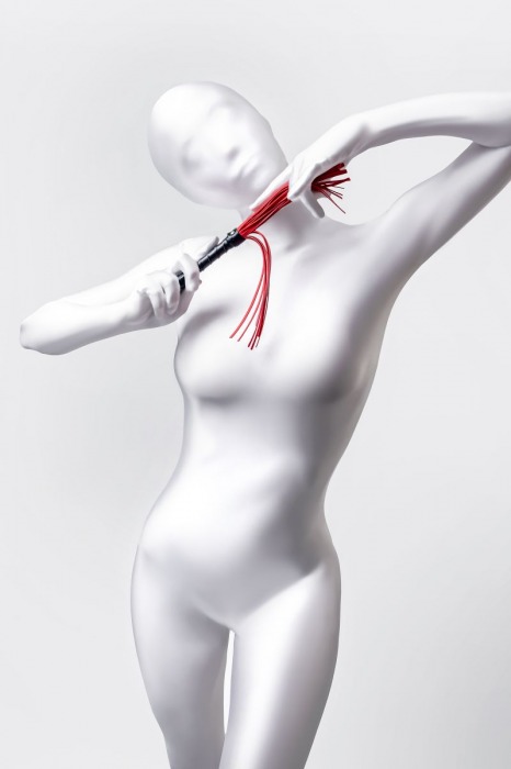 Красно-черный флоггер Anonymo - 28 см. - ToyFa - купить с доставкой в Первоуральске