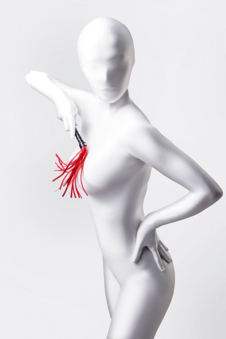 Красно-черный флоггер Anonymo - 28 см. - ToyFa - купить с доставкой в Первоуральске