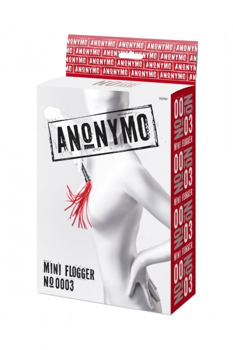 Красно-черный флоггер Anonymo - 28 см. - ToyFa - купить с доставкой в Первоуральске