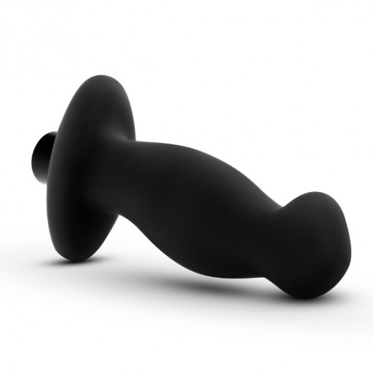 Черный анальный вибромассажёр Silicone Vibrating Prostate Massager 02 - 10,8 см. - Blush Novelties - в Первоуральске купить с доставкой