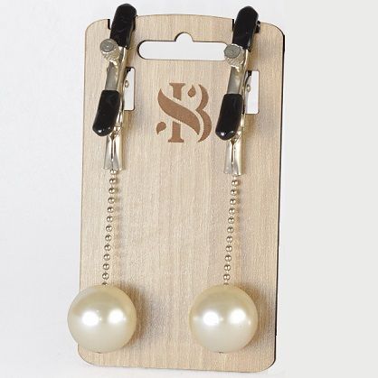 Зажимы на соски с бусинами под жемчуг Pearl - Sitabella - купить с доставкой в Первоуральске