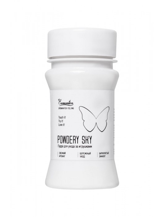 Пудра для ухода за игрушками Powdery Sky с ароматом мяты - 40 гр. - Eromantica - купить с доставкой в Первоуральске