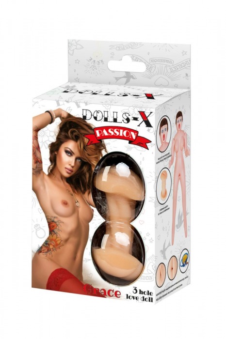 Надувная секс-кукла с тремя любовными отверстиями - ToyFa - в Первоуральске купить с доставкой