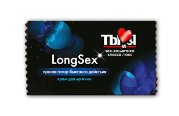 Пролонгирующий крем LongSex в одноразовой упаковке - 1,5 гр. - Биоритм - купить с доставкой в Первоуральске