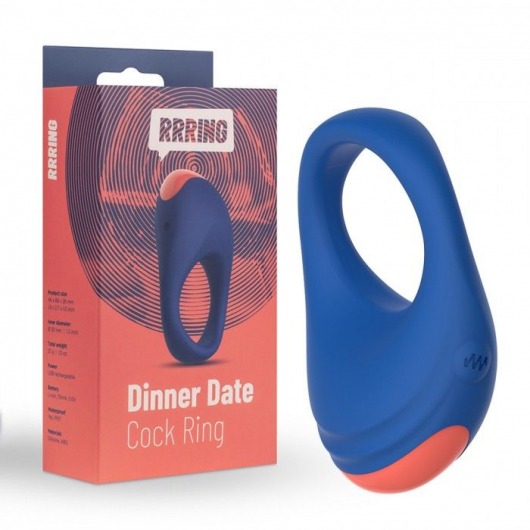 Синее эрекционное кольцо RRRING Dinner Date Cock Ring - FeelzToys - в Первоуральске купить с доставкой