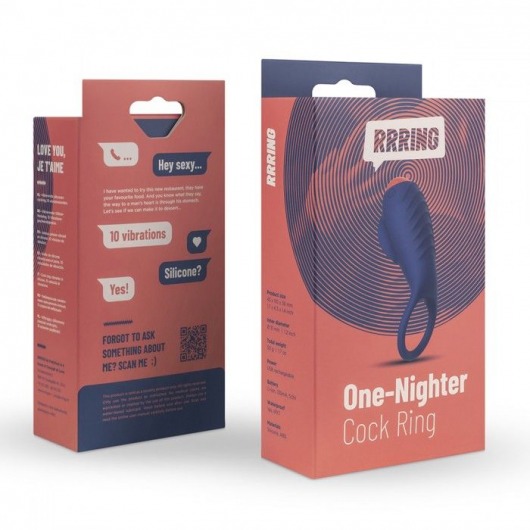 Синее эрекционное кольцо RRRING One Nighter Cock Ring - FeelzToys - в Первоуральске купить с доставкой