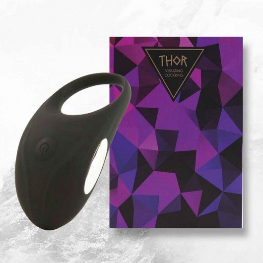 Черное эрекционное виброкольцо Thor Cockring - FeelzToys - в Первоуральске купить с доставкой