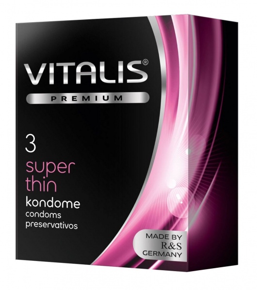 Ультратонкие презервативы VITALIS PREMIUM super thin - 3 шт. - Vitalis - купить с доставкой в Первоуральске