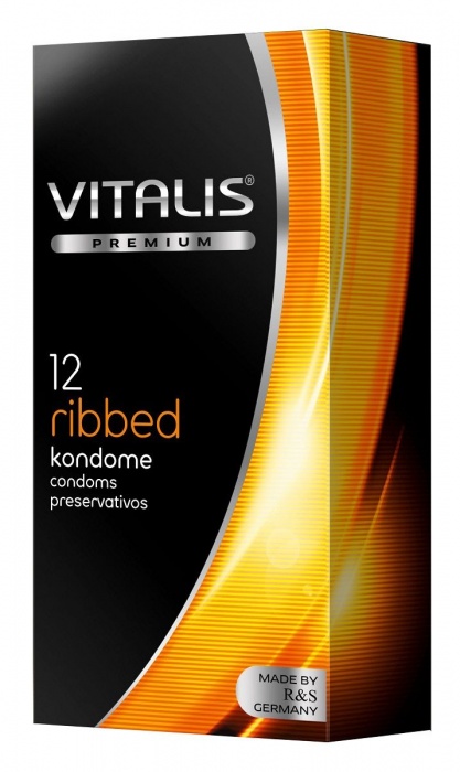 Ребристые презервативы VITALIS PREMIUM ribbed - 12 шт. - Vitalis - купить с доставкой в Первоуральске