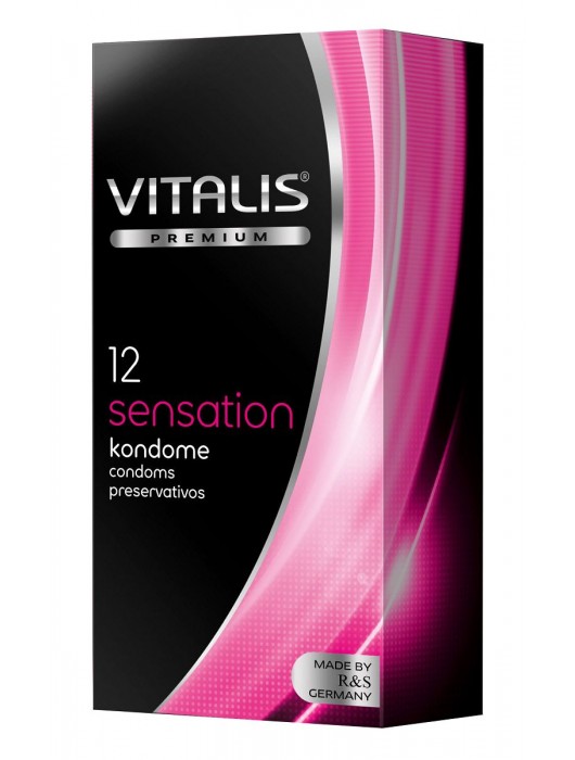 Презервативы VITALIS PREMIUM sensation с пупырышками и кольцами - 12 шт. - Vitalis - купить с доставкой в Первоуральске