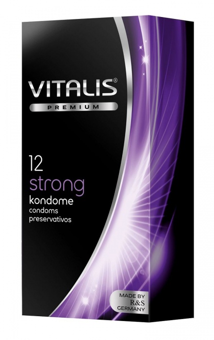 Презервативы с утолщённой стенкой VITALIS PREMIUM strong - 12 шт. - Vitalis - купить с доставкой в Первоуральске