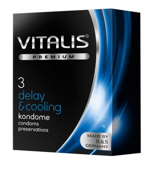 Презервативы VITALIS PREMIUM delay   cooling с охлаждающим эффектом - 3 шт. - Vitalis - купить с доставкой в Первоуральске