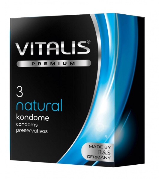 Классические презервативы VITALIS PREMIUM natural - 3 шт. - Vitalis - купить с доставкой в Первоуральске