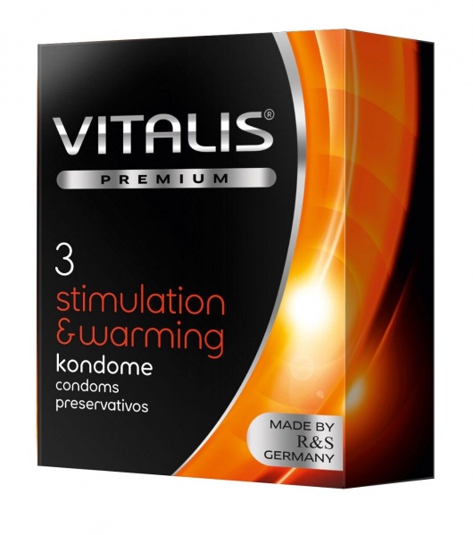Презервативы VITALIS PREMIUM stimulation   warming с согревающим эффектом - 3 шт. - Vitalis - купить с доставкой в Первоуральске