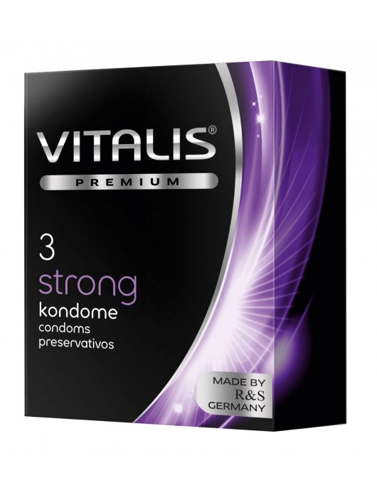 Презервативы с утолщенной стенкой VITALIS PREMIUM strong - 3 шт. - Vitalis - купить с доставкой в Первоуральске